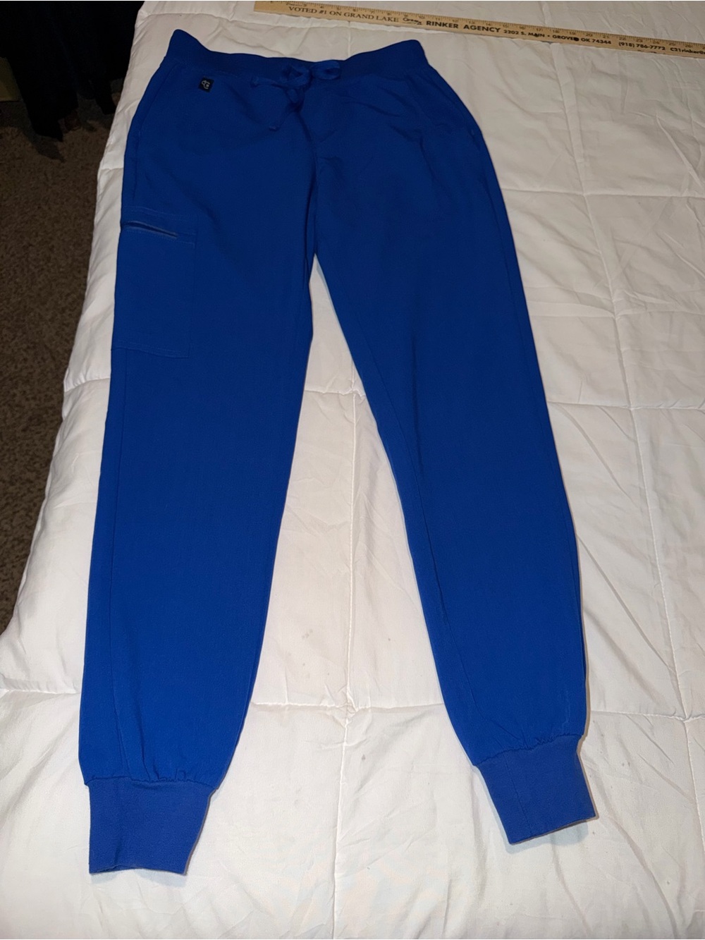 Women's Royal Blue Jogger Scrub Pants with Utility Pocket